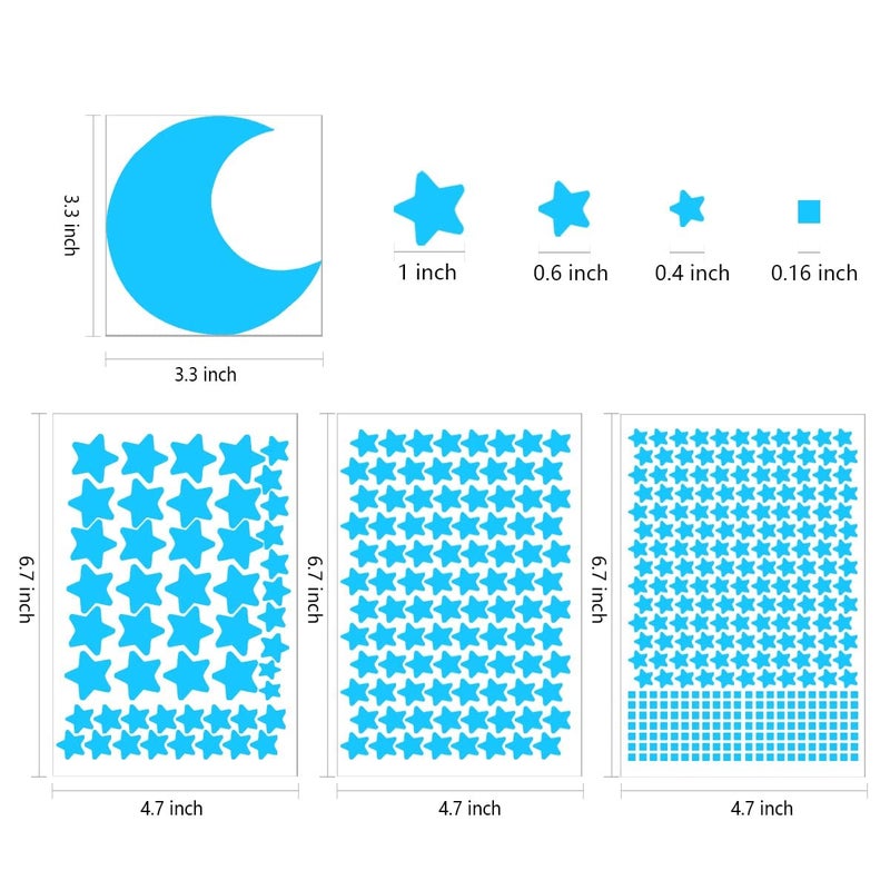 GLOCARNIVAL Glow in The Dark Stars Decals Decor for Ceiling, Starry Sky Shining Decoration Perfect for Kids Bedroom Bedding Room Gifts - Image 3